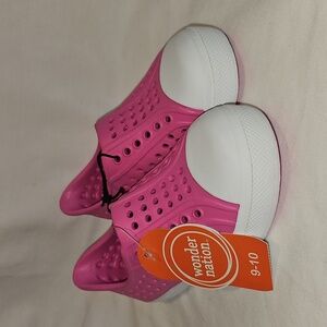 Wonder Nation Toddler Girls 9-10 EVA Water Sneakers New